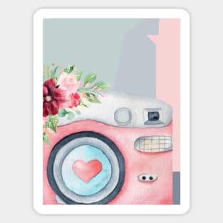 Vintage Camera With Heart Sticker